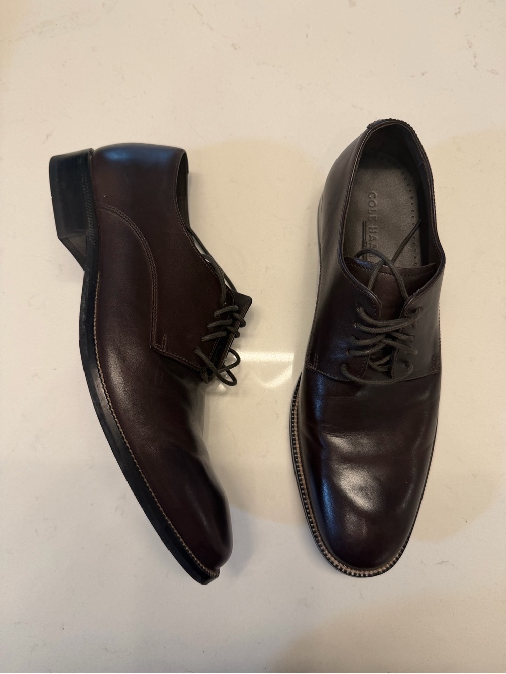 Cole Haan Dark Brown Leather Derby Shoes